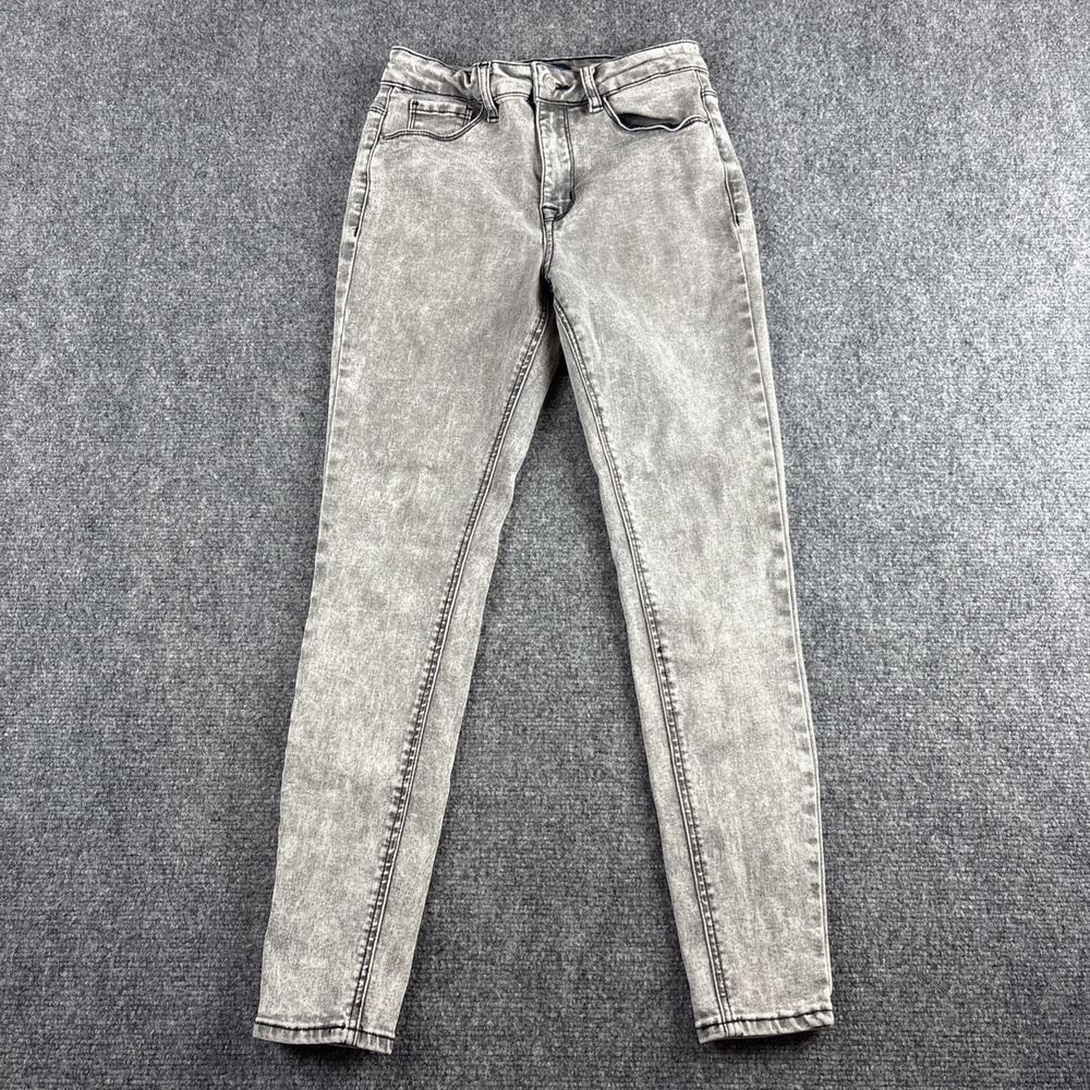 Angel Kiss Acid Wash Ankle Skinny Jeans Size 5 / 27 Gray Mineral Wash Stretch
